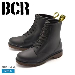ビーシーアール レインブーツ メンズ メンズ 8ホールレインブーツ BCR BC523 ブラック 黒 靴 雨靴 防水 ブーツ ショート 通勤 雨