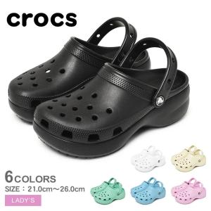 SALE クロックス サンダル レディース クラシック プラットフォーム クロッグ CROCS 206750 黒 白｜z-craft