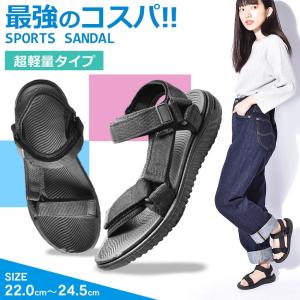 スポーツサンダル レディース 黒 ブラック テバ風