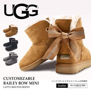 送料無料 UGG アグ ムートンブーツ レディース カスタマイザブル ベイリー ボウ ミニ 1100212｜z-craft