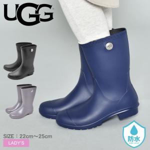 送料無料 アグ レインブーツ レディース シエナ マット UGG 1100510 青 長靴 ミドル丈 シンプル 雨具 台風対策｜z-craft