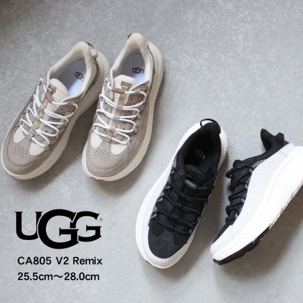 アグ スニーカー メンズ CA805 V2 リミックス UGG 1138050 黒 白 靴 シューズ...