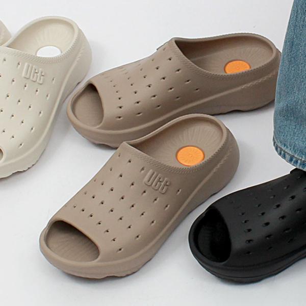 アグ サンダル メンズ SLIDE IT UGG 1137973 黒 ブラウン 白 ルームシューズ ...