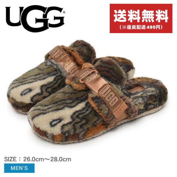アグ サンダル メンズ フラッフイットカリトポ UGG 1134110 マルチ ふわふわ もこもこ ...