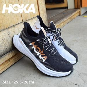 送料無料 ホカオネオネ ランニングシューズ メンズ カーボン X 3 HOKA ONEONE 1123192 黒 白 シューズ ロードシューズ 父の日｜z-craft