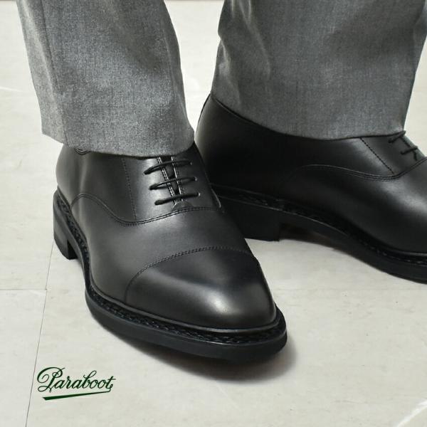 パラブーツ レザーシューズ メンズ レディース モンターニュ PARABOOT 920112 ブラッ...