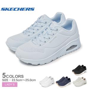 スケッチャーズ スニーカー レディース ウノ - スタンド オン エア SKECHERS 73690 ブラック 黒 ホワイト 白 靴 シューズ ジム