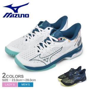 送料無料 ミズノ スポーツシューズ メンズ レディース ウエーブエクシード ツアー5 AC MIZUNO 61GA2270 白 ネイビー 紺 シューズ｜z-craft