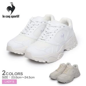 SALE Pt10 ルコック スニーカー レディース LCS バスク II ES LE COQ SPORTIF QL1XJC06WW ホワイト 白 ベージュ 靴 シューズ ローカット 2E｜z-craft