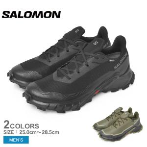 サロモン トレイルランニングシューズ メンズ ALPHACROSS 5 GTX SALOMON L47307500 L47310300 ブラック 黒 グレー 靴 シューズ 父の日｜z-craft