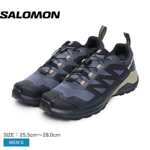 サロモン トレイルハイキングシューズ メンズ X-ADVENTURE GTX SALOMON L47526000 ブラック 黒 グレー 靴 シューズ 耐久性 運動 父の日｜Z-CRAFT ヤフーショッピング店