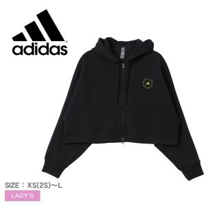 SALE 送料無料 アディダス パーカー レディース ステラ マッカートニー クロップド フーディー ADIDAS HG1946 黒 コラボ｜z-craft