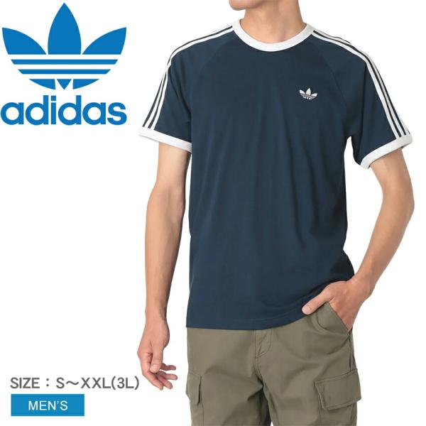 アディダス 半袖Tシャツ メンズ 3S TEE 半袖Tシャツ ADIDAS KE3536 ネイビー ...