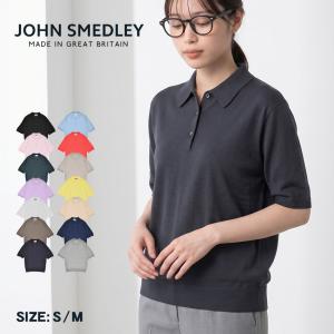 ジョンスメドレー 半袖ポロシャツ レディース JILL JOHN SMEDLEY ブラック 黒 シルバー 銀 トップス ウェア ポロシャツ 半袖 紺