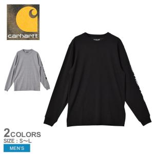 カーハート 長袖Tシャツ メンズ LONG SLEEVE GRPHIC TEE CARHARTT K231 ブラック 黒 グレー Tシャツ 長袖 ロゴ シンプル 人気 父の日｜z-craft