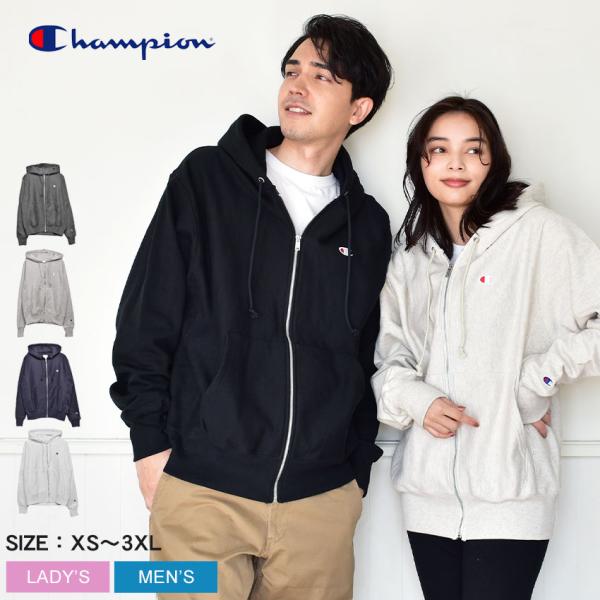 チャンピオン パーカー メンズ レディース リバース ウィーブ フルジップ フーディー 12oz C...