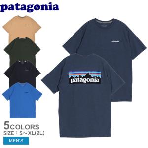 パタゴニア 半袖Tシャツ メンズ P-6ロゴ・レスポンシビリティー PATAGONIA 38504 ブラック 黒 ブルー 青 ウェア トップス 半袖 爆買