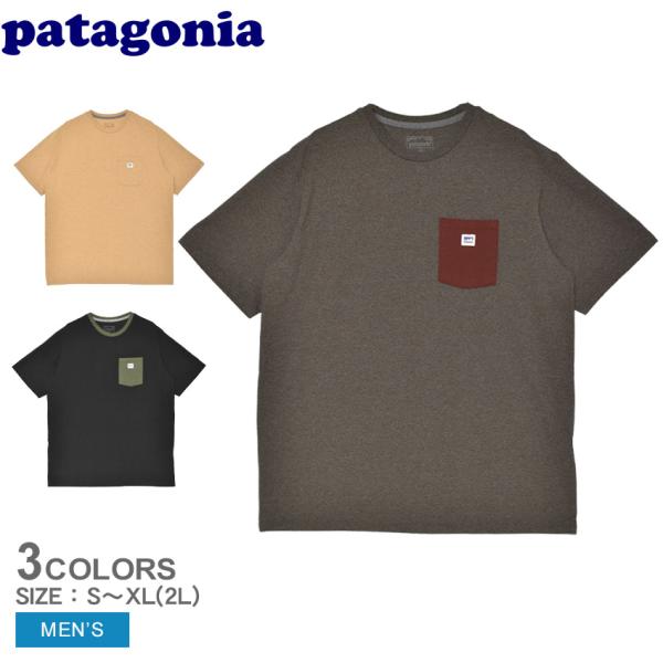 パタゴニア 半袖Tシャツ メンズ ショップ ステッカー ポケット レスポンシビリティー PATAGO...