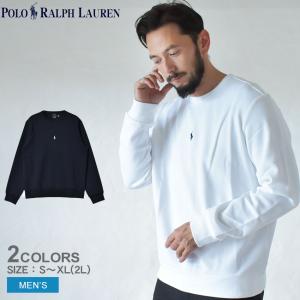 送料無料 ポロ ラルフローレン スウェット メンズ ワンポイント センターロゴ スウェット POLO RALPH LAUREN 710839048 ネイビー 紺 白 父の日