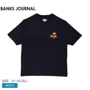 （ゆうパケット可） バンクス ジャーナル 半袖Tシャツ メンズ BANKS JOURNAL WTS0859 ネイビー Tシャツ サーフ トップス 半袖 ワンポイント プリント｜z-craft