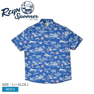 レインスプーナー 半袖シャツ メンズ CHICAGO CUBS KEKAI PERFORMANCE BUTTON FRONT REYN SPOONER B534313121 ブルー 青 シャツ｜z-craft