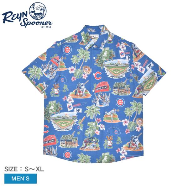レインスプーナー 半袖シャツ メンズ CHICAGO CUBS SCENIC PERFORMANCE...