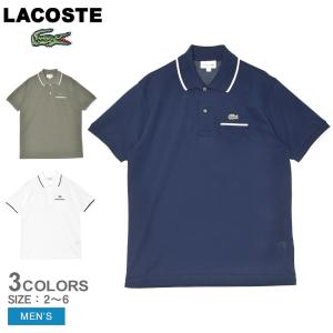 は*さ様 Lacoste ポロシャツ ホワイト/ネイビー 新品 LACOSTE 「LACOSTE」 半袖ポロシャツ 5 ネイビー メンズ