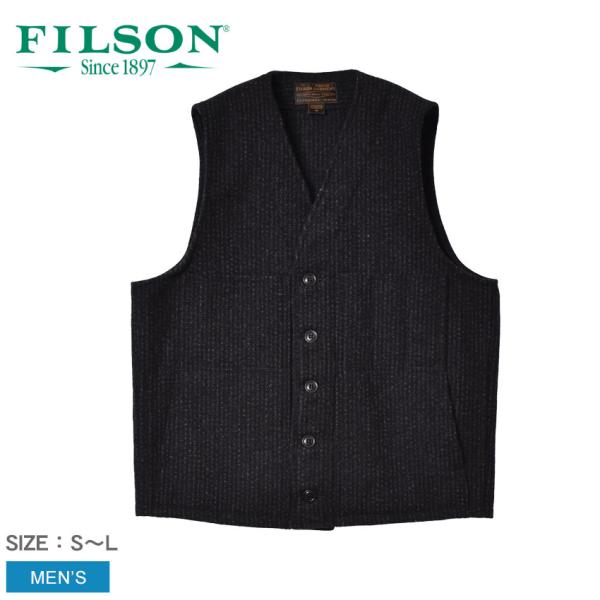 フィルソン ベスト メンズ マッキノー ウール FILSON 20238728 ブラック 黒 グレー...