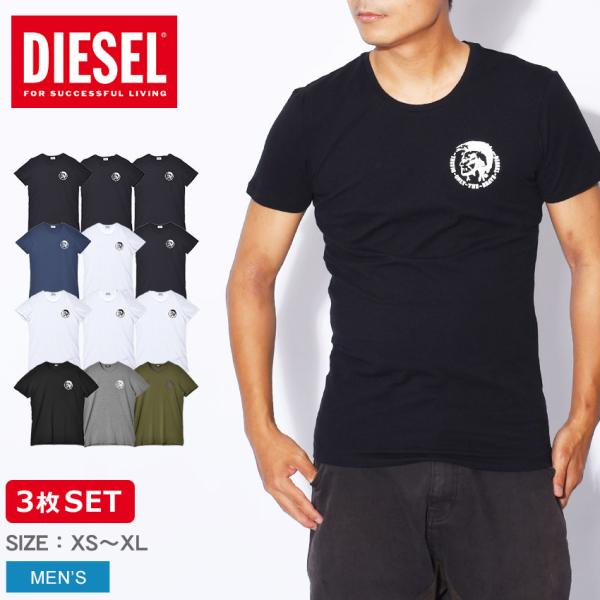 ディーゼル 3パック Tシャツ 半袖 メンズ UMTEE ランダル DIESEL 00SJ5L 0T...