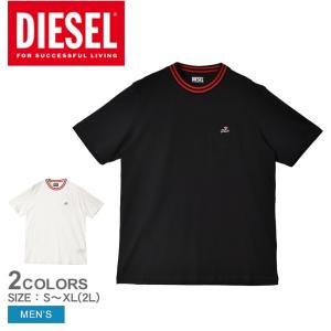 SALE Pt15 送料無料 ディーゼル 半袖Tシャツ メンズ T-JUST-POCKET-CROW DIESEL A096750BJAN ブラック 黒 ホワイト 白 トップス 半袖 Tシャツ 刺繍 父の日｜z-craft