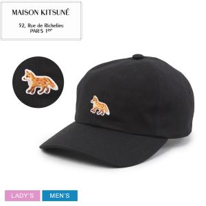 メゾンキツネ 帽子 メンズ レディース ベイビー フォックス 6P キャップ MAISON KITSUNE OW06109WB0026 ブラック 黒 帽子 ぼうし