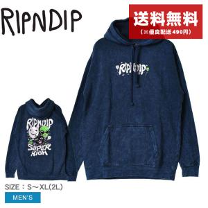 送料無料 RIPNDIP パーカー メンズ SUPER HIGH HOODIE リップンディップ RND9546 ネイビー 紺 プルオーバー フーディ フーディー｜z-craft