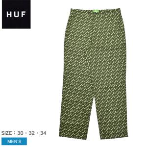 送料無料 ハフ パンツ メンズ BREAKER BOYD PANT HUF PT00225 緑 ロングパンツ スケートパンツ 総柄 柄 柄パンツ ポケット ボトムス｜z-craft