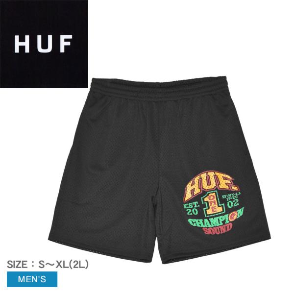 ハフ ハーフパンツ メンズ CHAMPION SOUND MESH SHORT HUF PT0034...