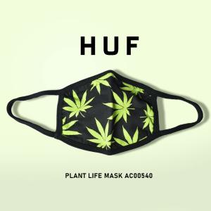 （ネコポス配送） ハフ マスク メンズ レディース プラントライフマスク HUF AC00540 ブラック グリーン オシャレ ブランド