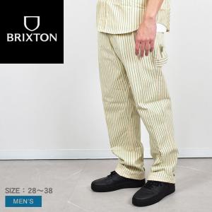 ブリクストン パンツ メンズ COCA-COLA CARPENTER PANT BRIXTON 04945 ベージュ ウエア 長ズボン ズボン ボトムス ストライプ