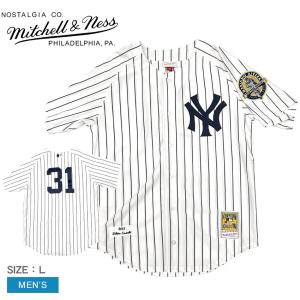 ミッチェル＆ネス ユニフォームシャツ メンズ MLB ホームジャージ ヤンキース 2013 鈴木一郎 MITCHELL＆NESS ホワイト 白 紺 MLB