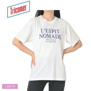 トリコメル 半袖Tシャツ レディース L’ESPIT NOMADE TRICOMER TRC-VTG-261001 ホワイト 白 トップス ウェア 半袖 カジュアル