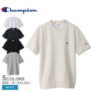 SALE （ゆうパケット可） チャンピオン 半袖Tシャツ メンズ ショートスリーブクルーネックスウェットシャツ CHAMPION C3-Z020 ホワイト 白 ブラック 黒 父の日｜z-craft