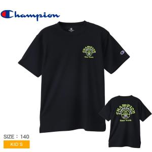 チャンピオン 半袖Tシャツ キッズ ジュニア 子供 ミニ ショートスリーブTシャツ CHAMPION CK-CB338 ブラック 黒 バスケ ウエア