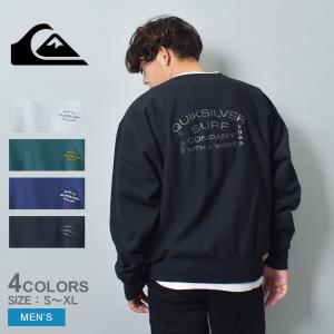 クイックシルバー スウェット メンズ SURF LOCK UP CREW SWEAT QUIKSILVER QPO234063 グレー グリーン 緑 ネイビー 紺 ブラック 父の日｜z-craft