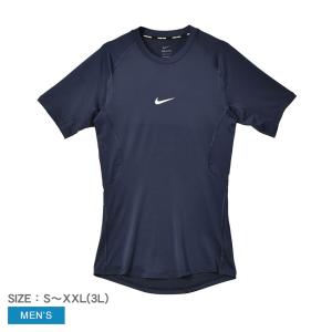 （ネコポス配送） ナイキ 半袖Tシャツ メンズ プロ メンズ Dri-FIT タイト ショートスリーブ フィットネストップ NIKE FB7933 ネイビー 紺 ウェア