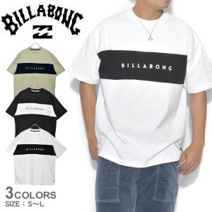 ビラボン 半袖Tシャツ メンズ PANEL BILLABONG BB011212 ベージュ ブラック 黒 ホワイト 白 おしゃれ