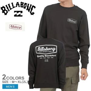 ビラボン スウェットシャツ メンズ ROAD SIGN Crew Pullover スウェット [レギュラーフィット] BILLABONG BG012001 グレー 白