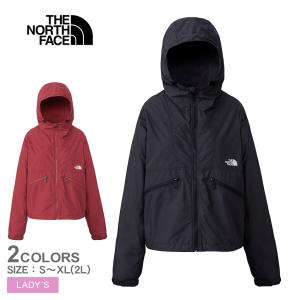 ザ ノースフェイス シェルジャケット レディース ショートコンパクトジャケット THE NORTH FACE NPW22430 レッド 赤 ブラック 黒｜z-craft