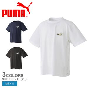 （ゆうパケット送料無料） プーマ 半袖Tシャツ メンズ 半袖 ピケ Tシャツ PUMA 674899 ブラック 黒 ホワイト 白 ネイビー 紺 ウエア トップス ブランド 父の日｜z-craft