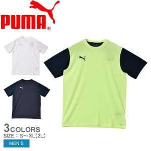 （ゆうパケット送料無料） プーマ 半袖Tシャツ メンズ INDIVIDUAL トレーニング ハイブリッド 半袖 Tシャツ PUMA 658460 ホワイト 白 ネイビー 紺 イエロー｜z-craft