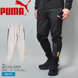 プーマ ロングパンツ メンズ トレーニング ストレングス トレイン ニット パンツ PUMA 524286 ブラック 黒 グレー ボトムス ロゴ 父の日｜z-craft