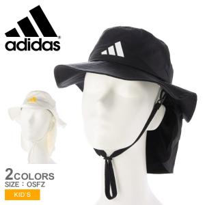 アディダス バケットハット キッズ ジュニア 子供 UV バケットハット ADIDAS BT124 ブラック 黒 ホワイト 白 帽子 ハット 日除け