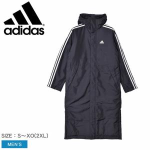 アディダス コート メンズ ベンチコート ライト インサレーテッドコート ADIDAS IZH00 ブラック 黒 アウター トップス ロング おしゃれ 上着